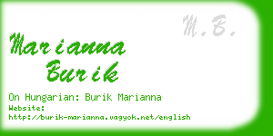 marianna burik business card